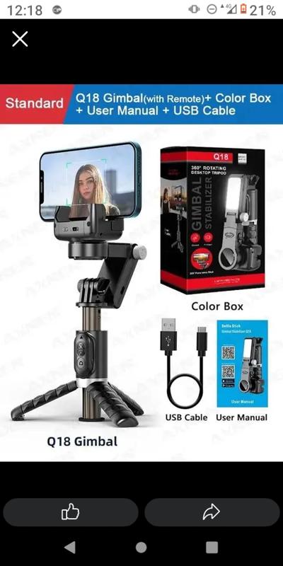 Original Q18 GiMBAL stabilizer and tripod