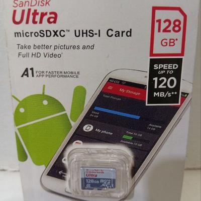 SanDisk Ultra 128GB MicroSDXC UHS-I Card - A1 App Performance, Up to 120MB/s Speed, Full HD Video, Class 10 Memory Card