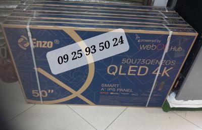 ENZO 50INCH TV NEW ARRIVAL 20 25 QLED UHD 4K ANDROID FRAMELESS DISING