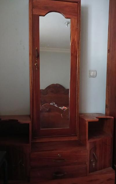 Bed with dressing table + spring mattress