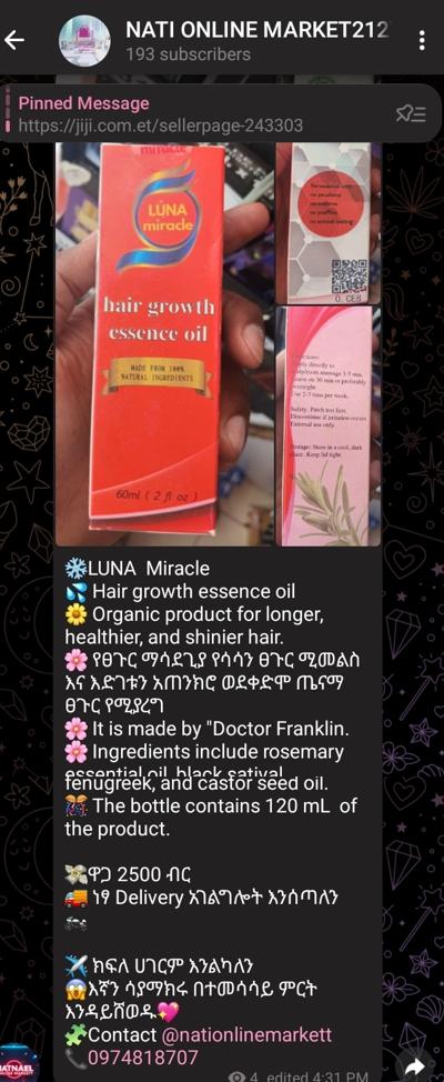 LUNA Miracle Hair growth essence oil