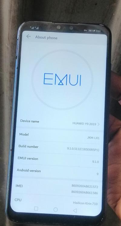 📲  huawei y9 2019   ⭐️ Brand huawei  👉 Model huawei y9 2019   👉  condition   screen change